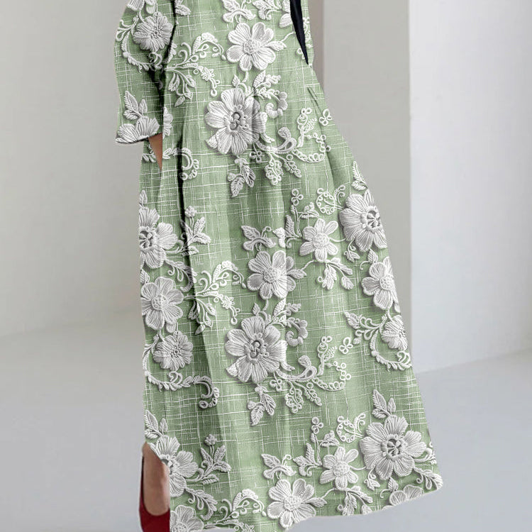 Avery - Elegant Printed Maxi Dress