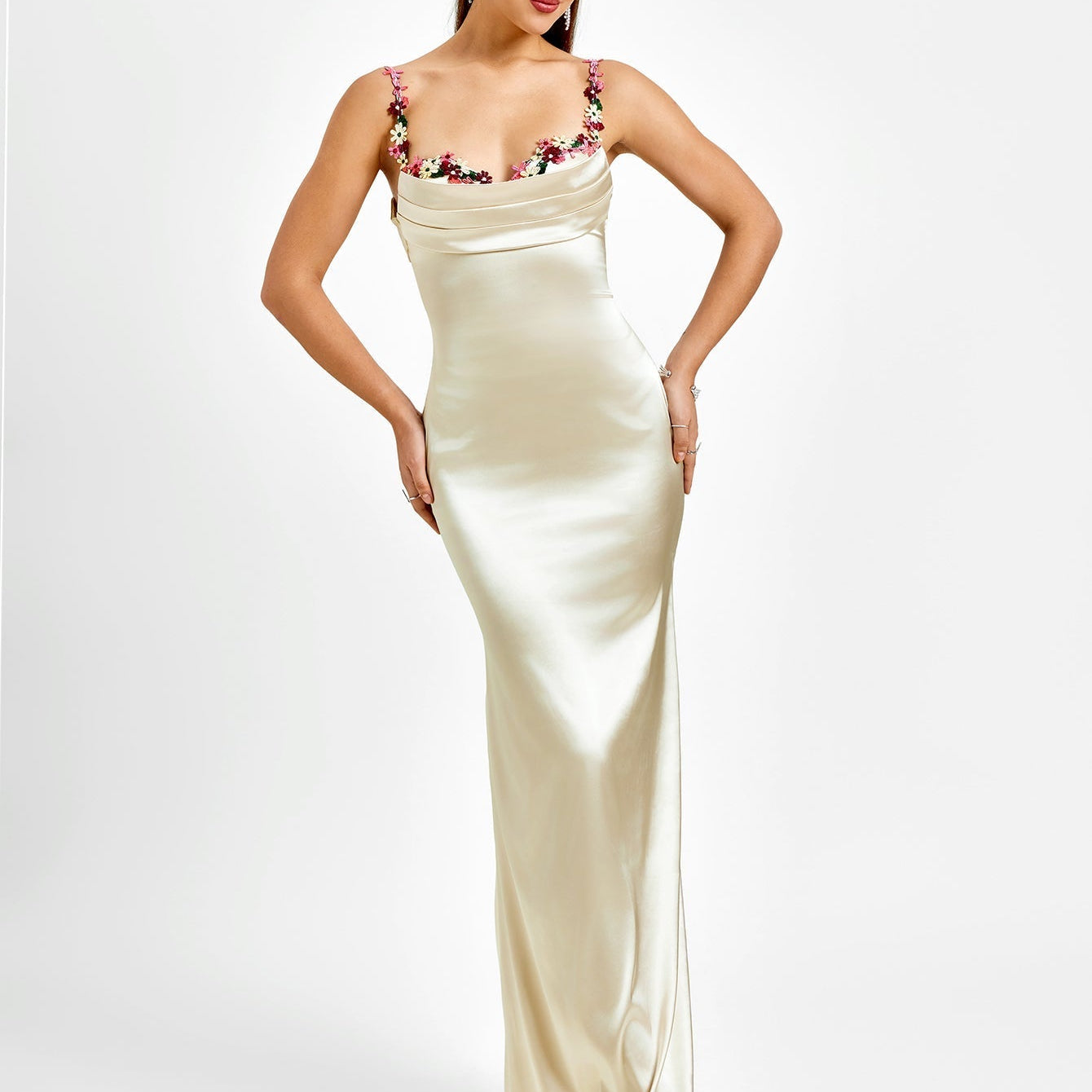 Pixie | Vestido longo em satin