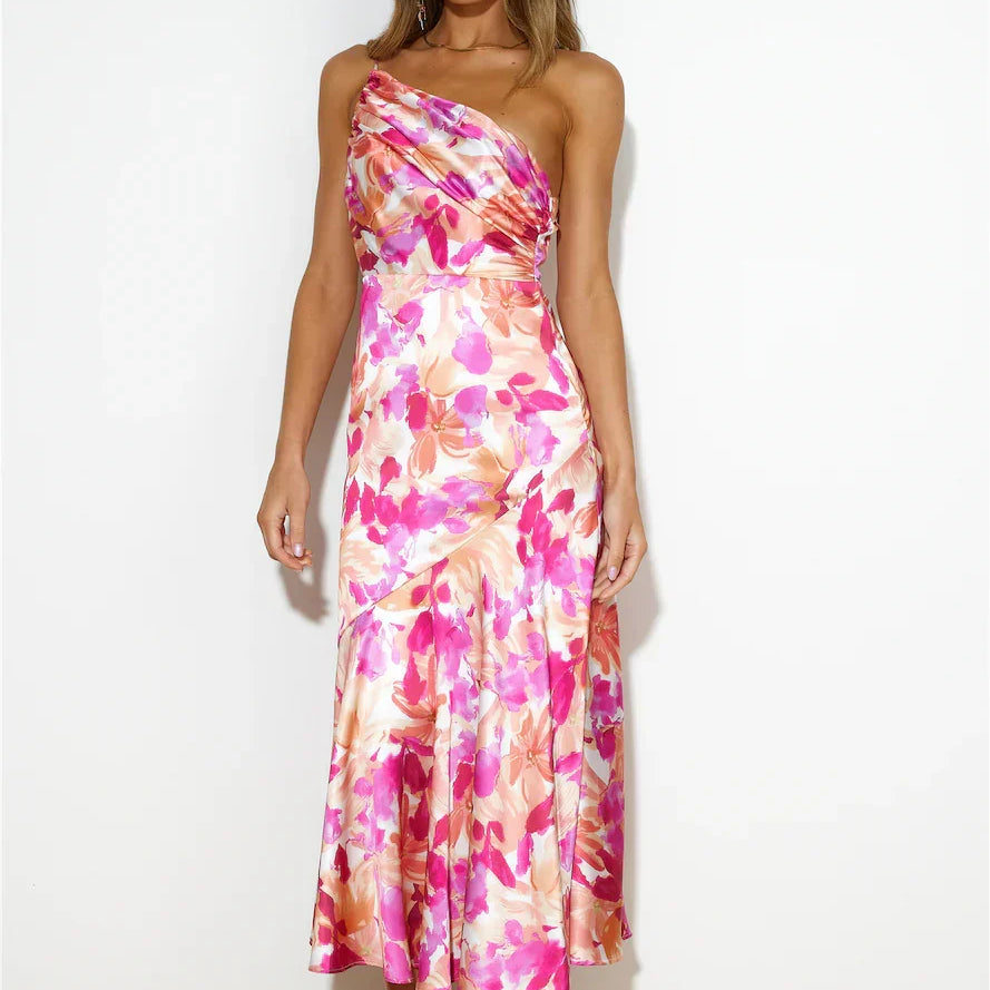 Eliza - One-Shoulder Midi Dress