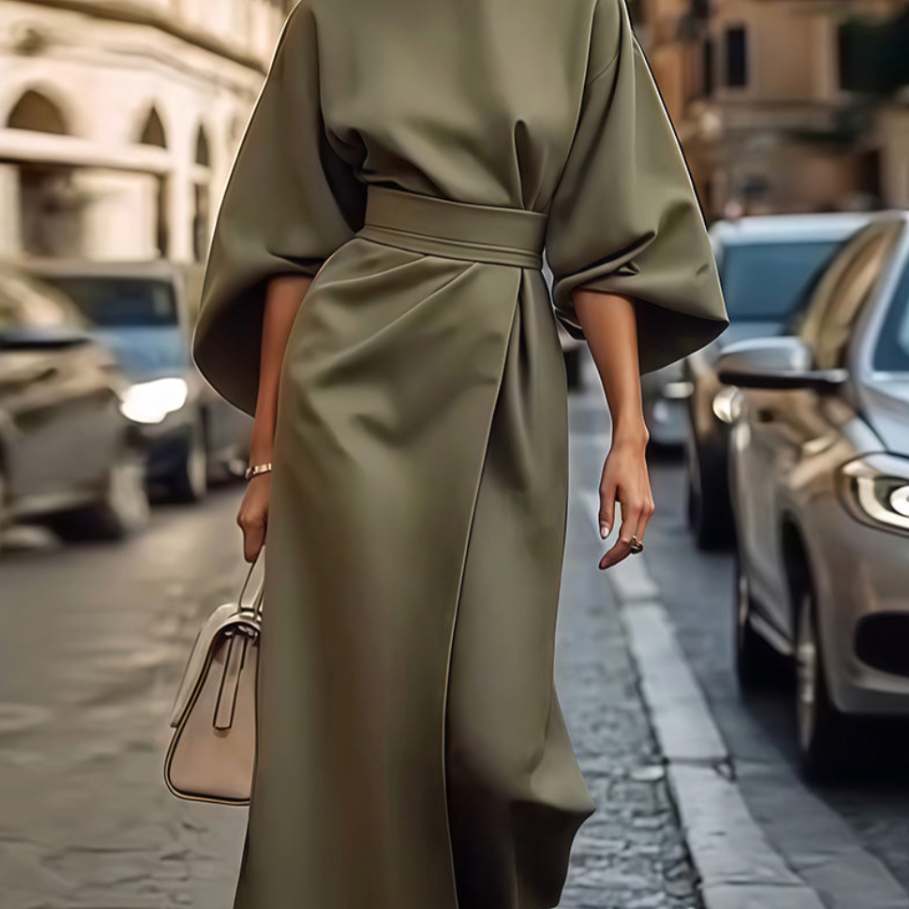 Valentina | Elegáns Maxi Ruha Voluminózus Ujjakkal