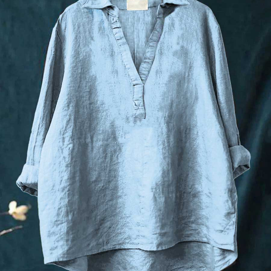 Andrea | Blusa de Linho Elegante para o Verão