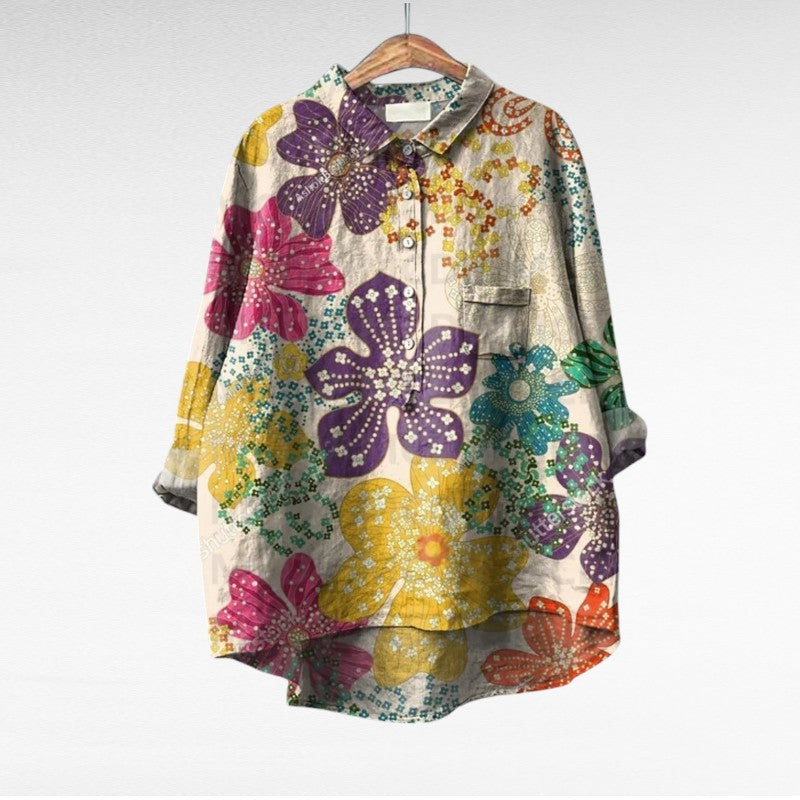 Thérèse | Blusa de Linho Elegante para o Verão