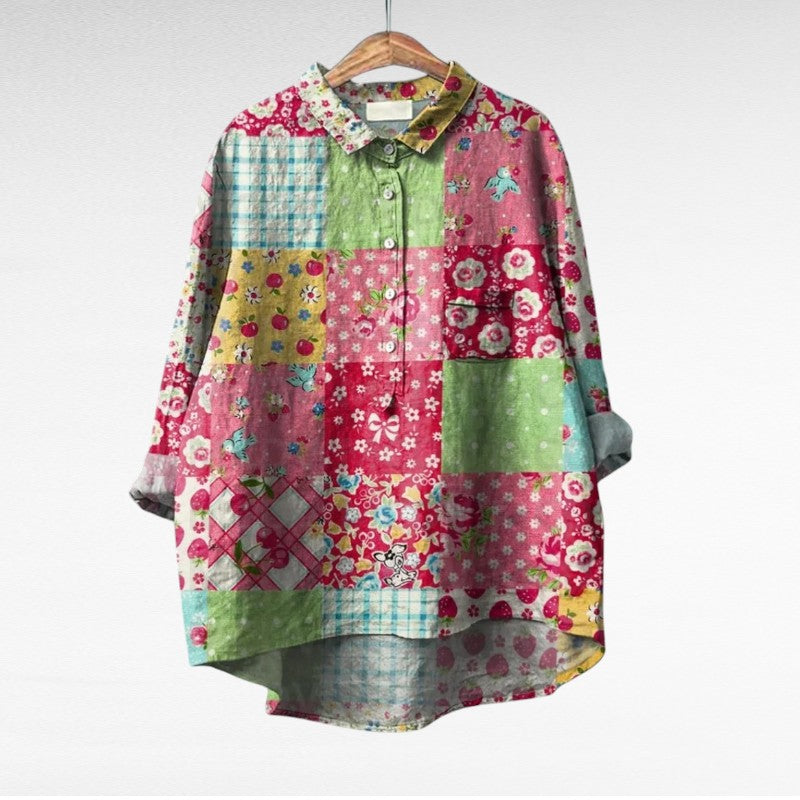 Thérèse | Blusa de Linho Elegante para o Verão
