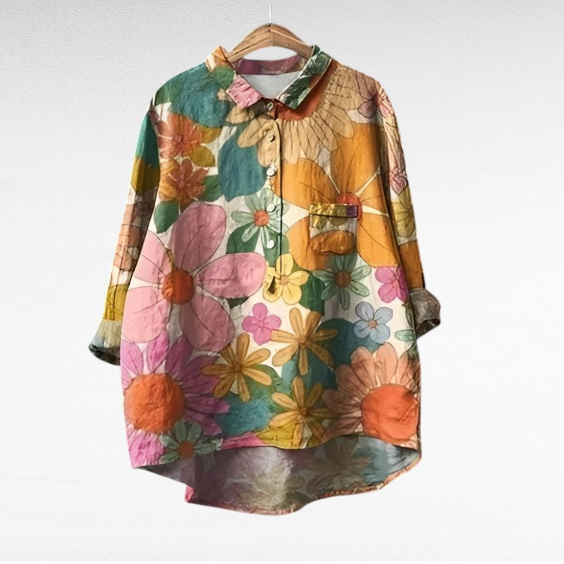 Camille | Blusa de Linho Elegante para o Verão