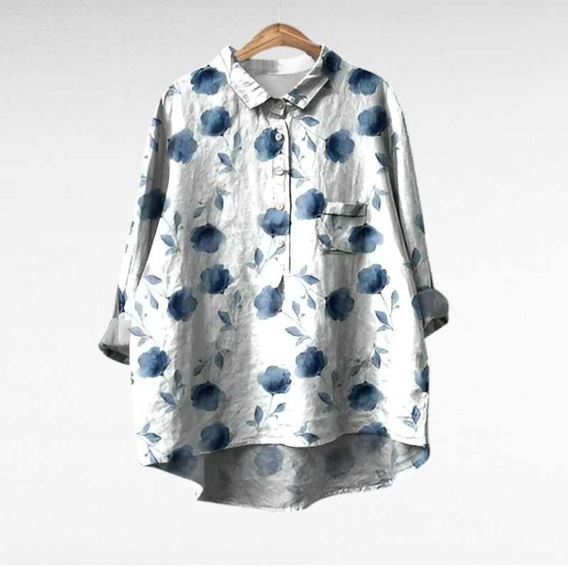 Camille | Blusa de Linho Elegante para o Verão