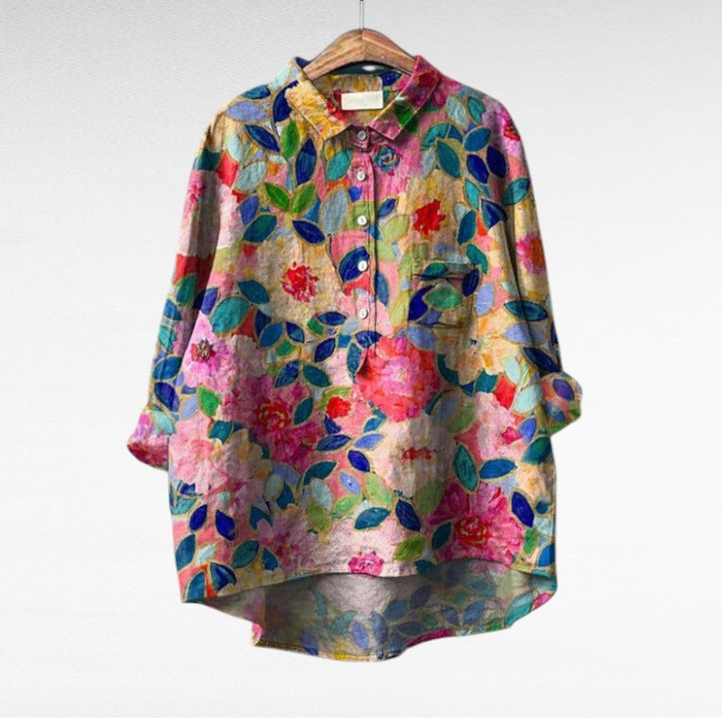 Claire | Blusa de Linho Elegante para o Verão