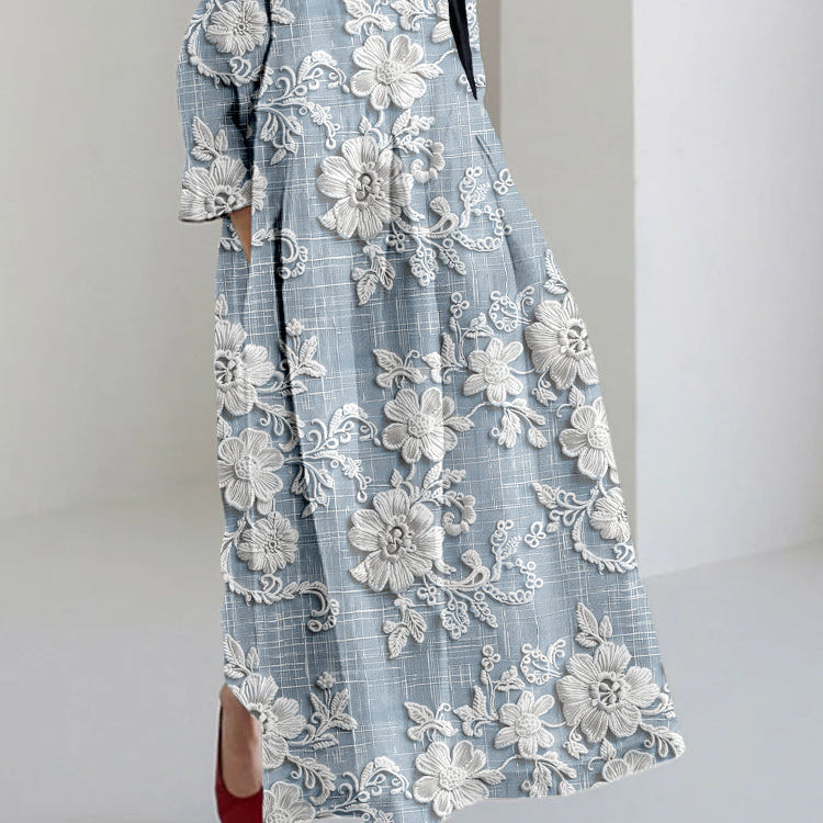 Avery - Elegant Printed Maxi Dress