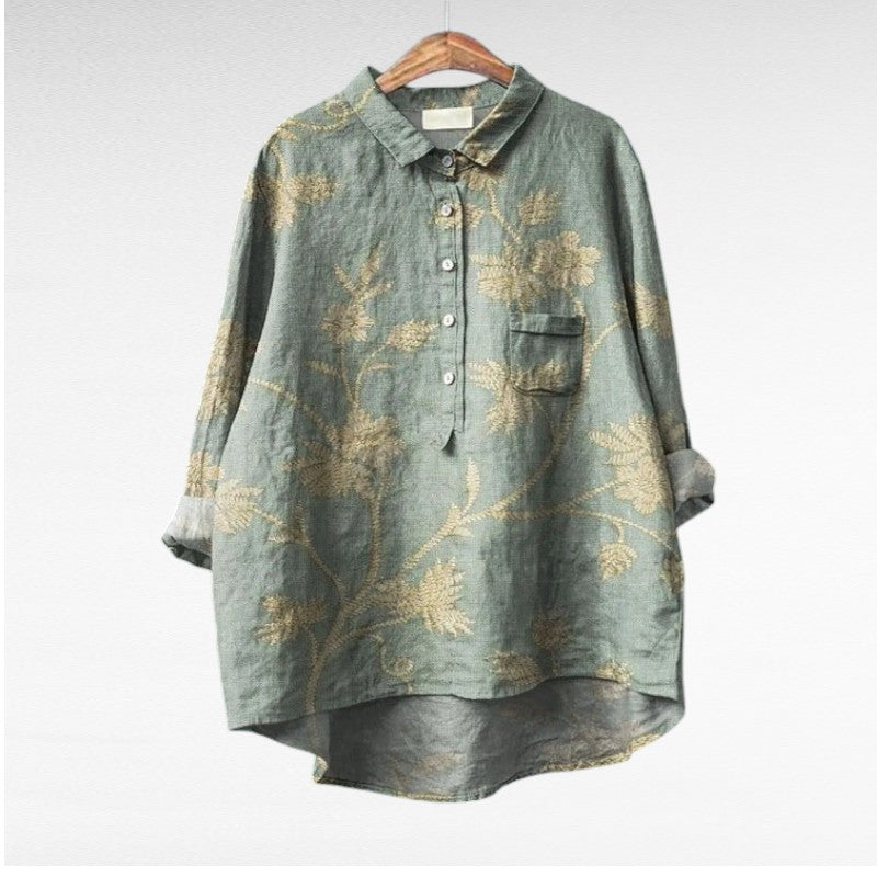 Claire | Blusa de Linho Elegante para o Verão