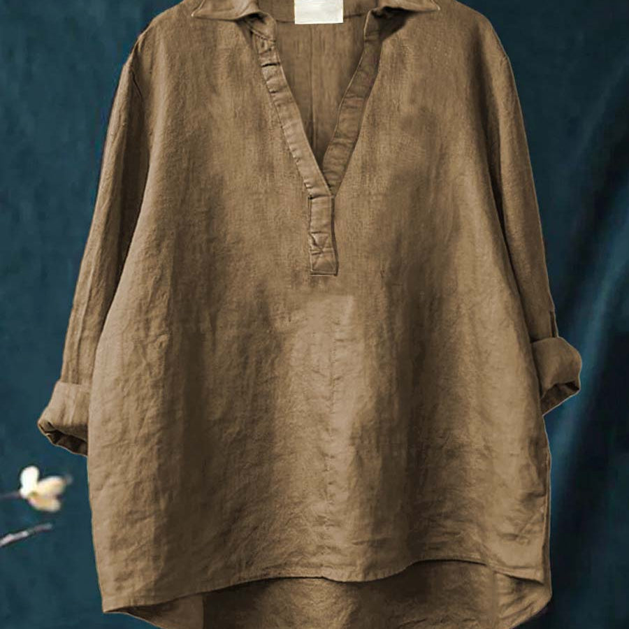 Andrea | Blusa de Linho Elegante para o Verão