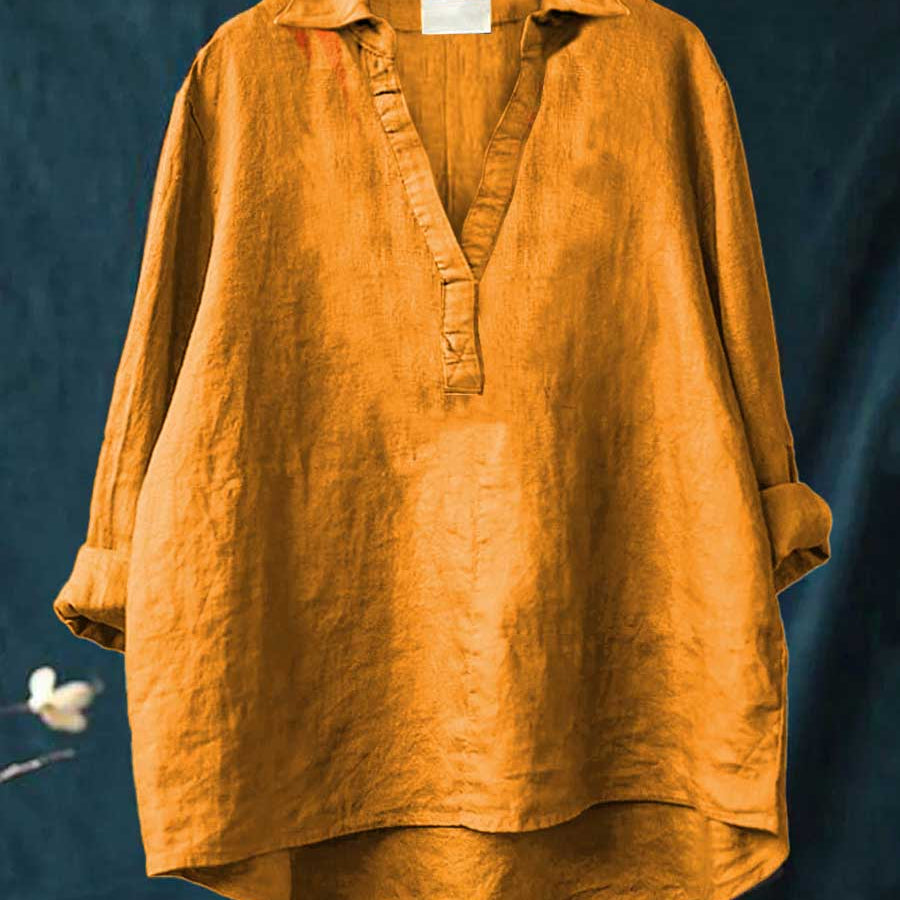 Andrea | Blusa de Linho Elegante para o Verão