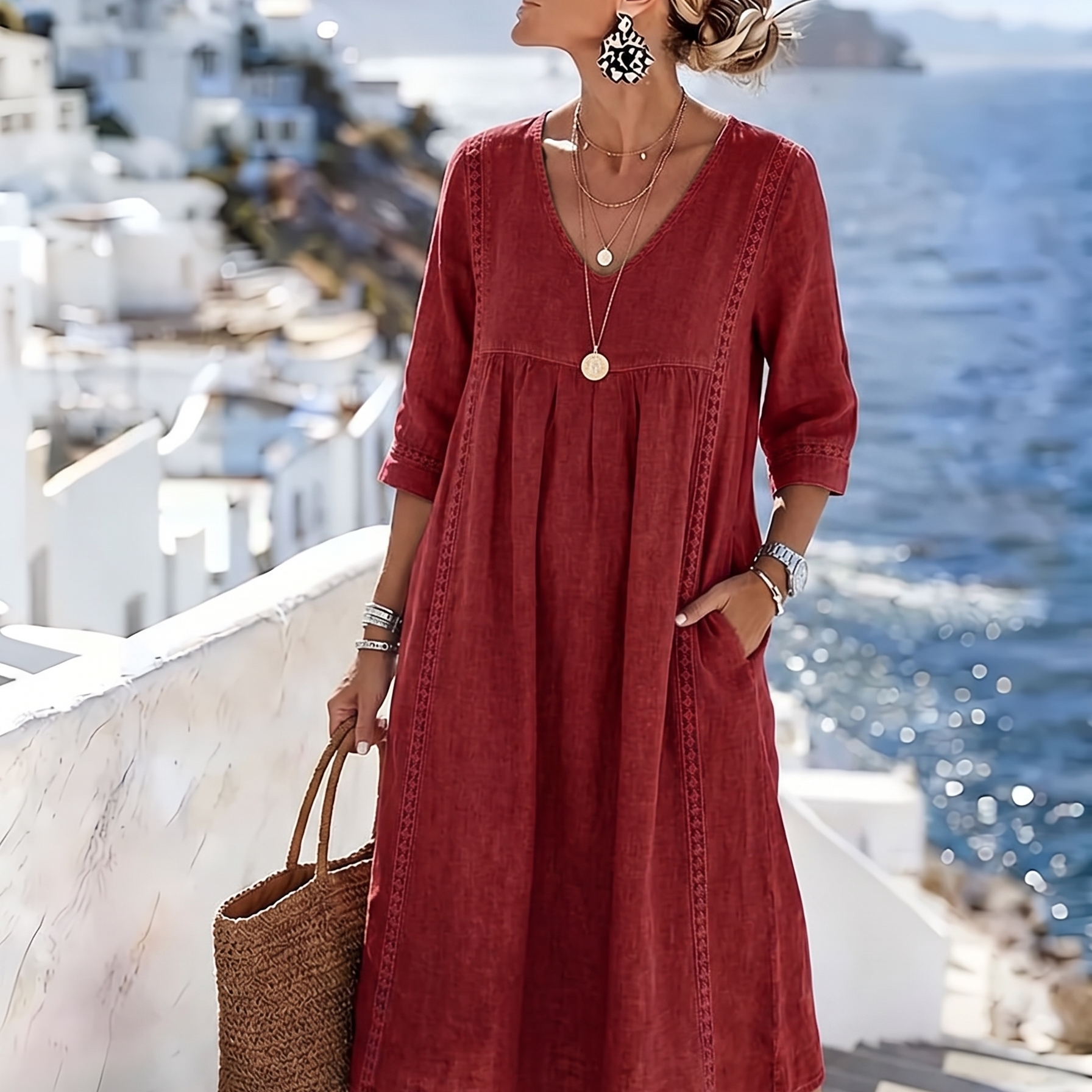 Helena – laza, patchwork csipkeruha