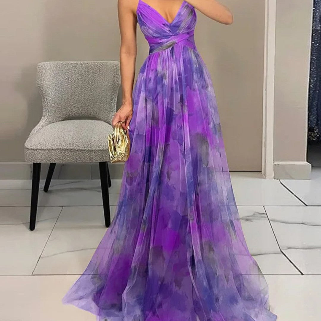 Éléonore | Vestido Longo Fluido Florido