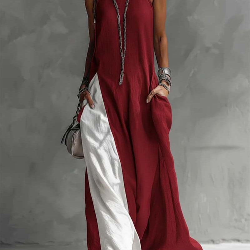 Hanna | Asymmetric Sleeveless Maxi Dress