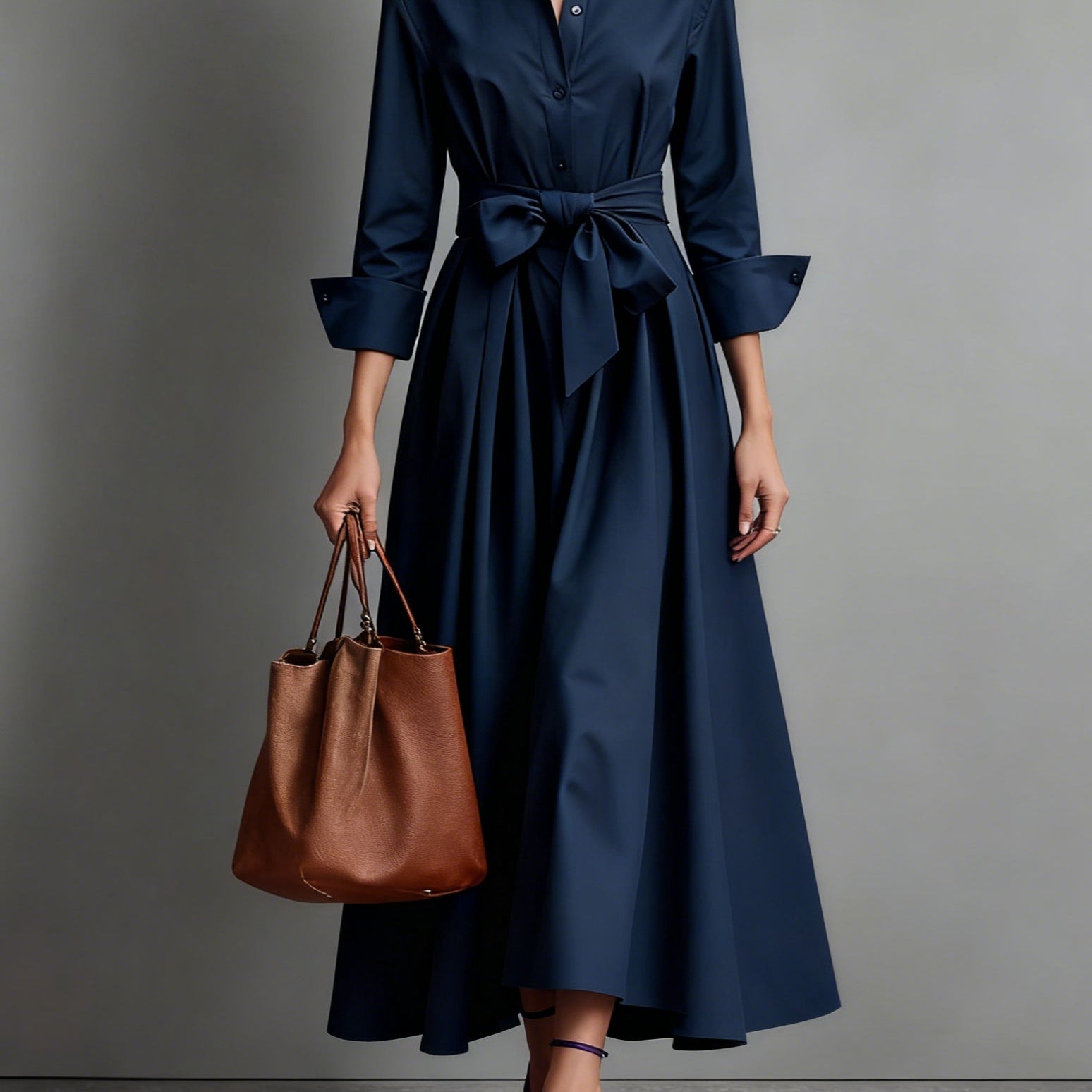 Hanna - Cotton Twill Shirt Dress