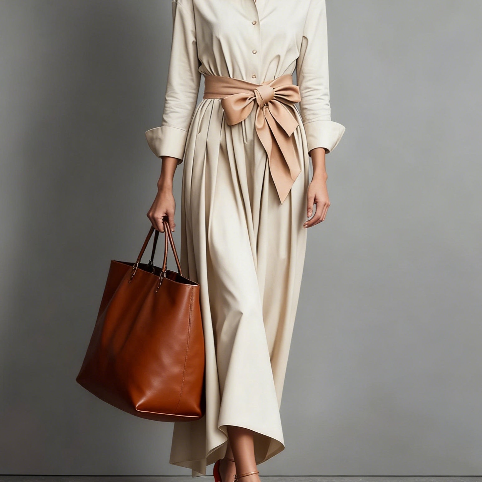 Hanna - Cotton Twill Shirt Dress