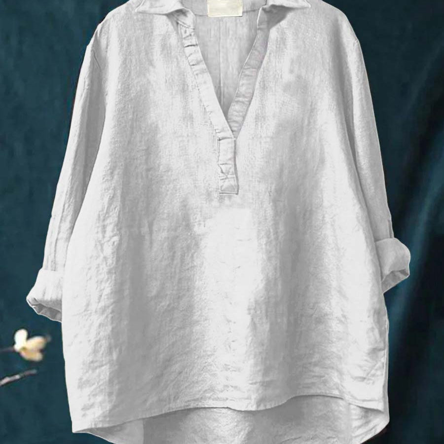 Andrea | Blusa de Linho Elegante para o Verão