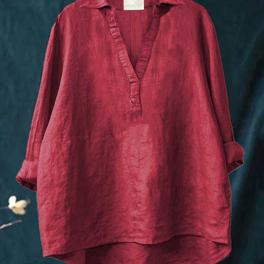 Andrea | Blusa de Linho Elegante para o Verão
