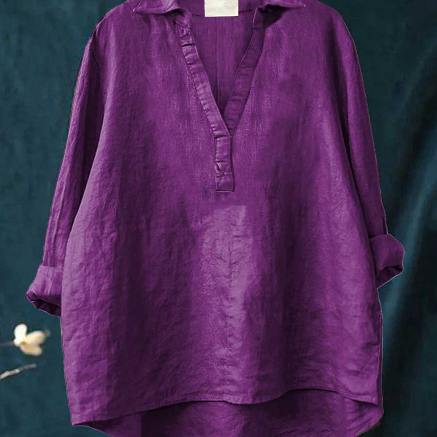 Andrea | Blusa de Linho Elegante para o Verão