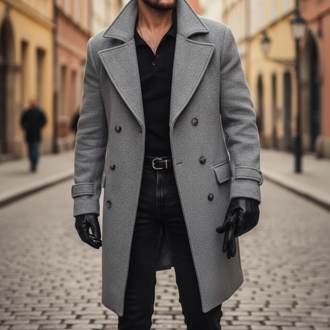 Marcello | Gyapjú Keresztbe Fekvő Téli Kabát