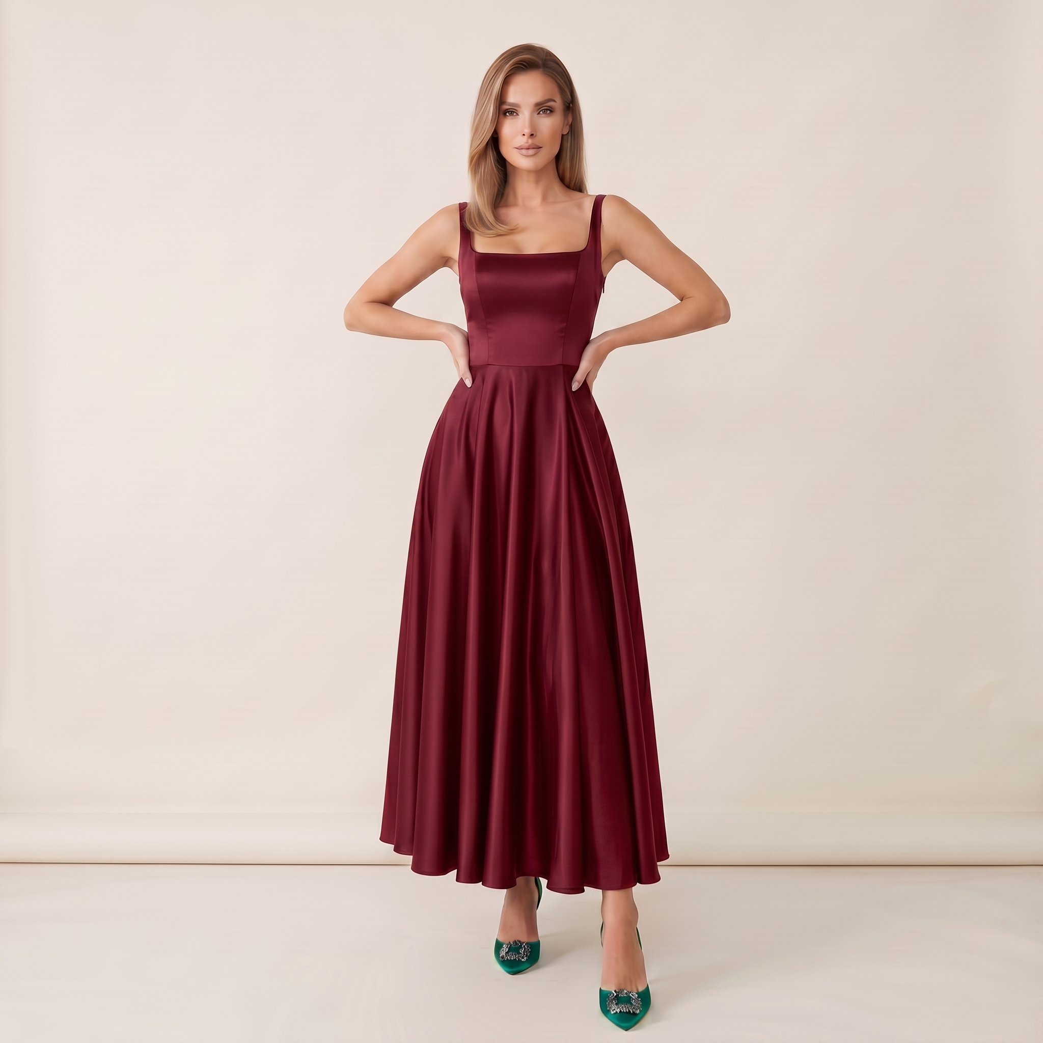 Lumea | Elegáns midi ruha selyemből