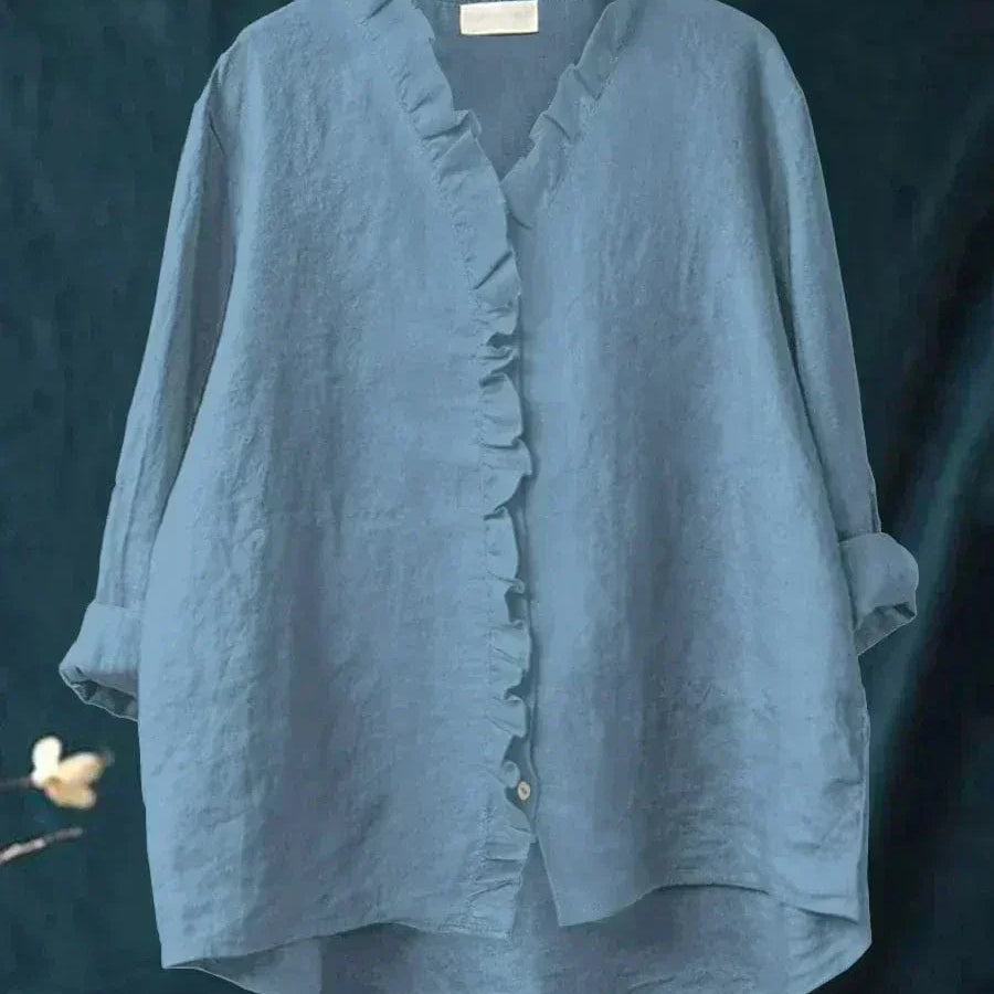 Eline | Blusa de Linho Elegante para o Verão