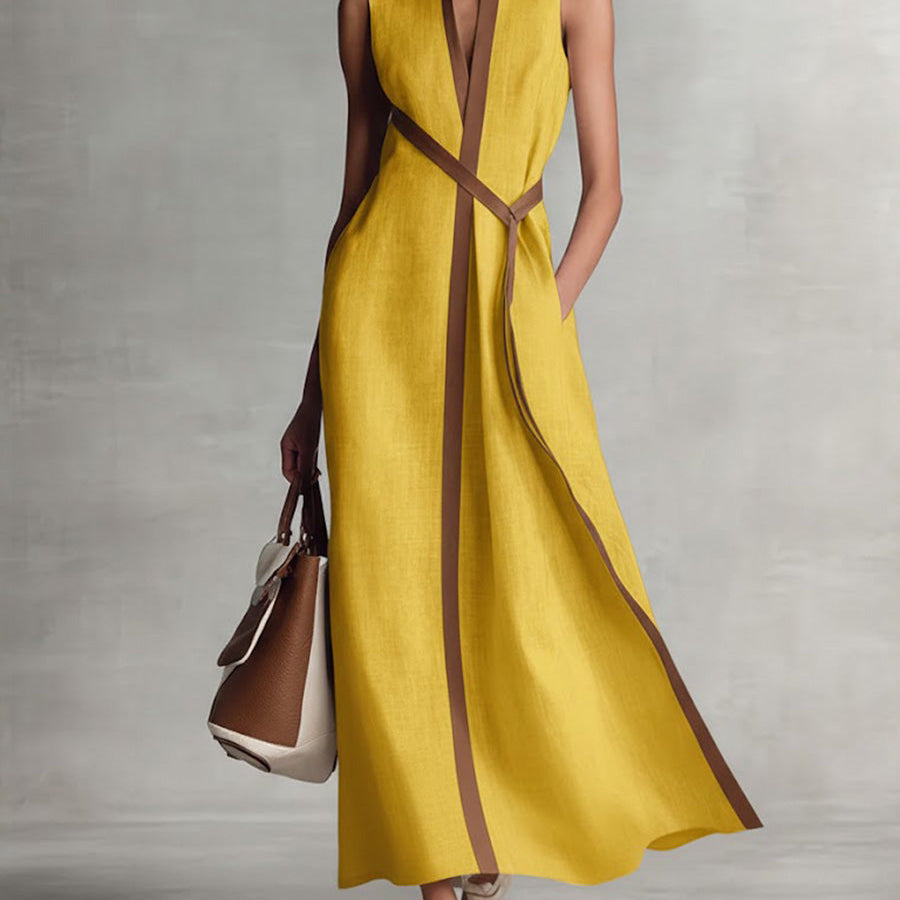 Harper - Sleeveless Wrap Maxi Dress