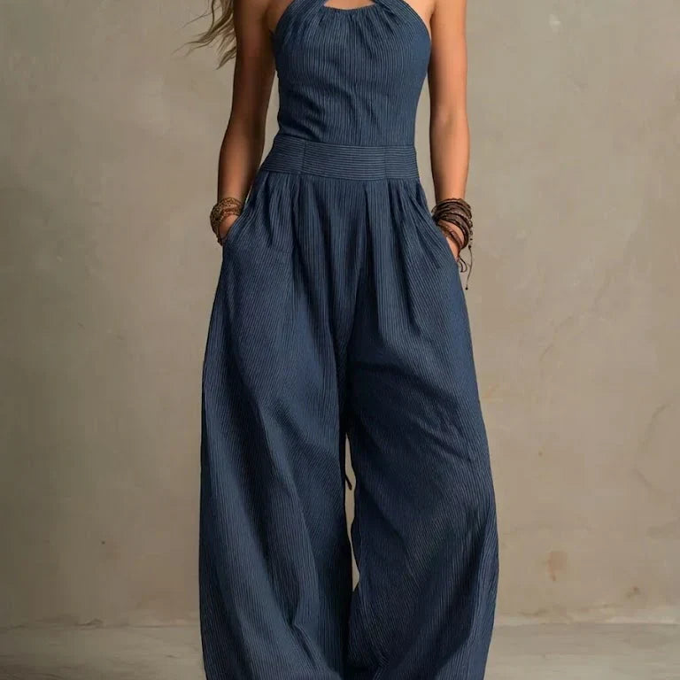 ADRIANA – Elegáns Overall, átlapolt nyakkivágással