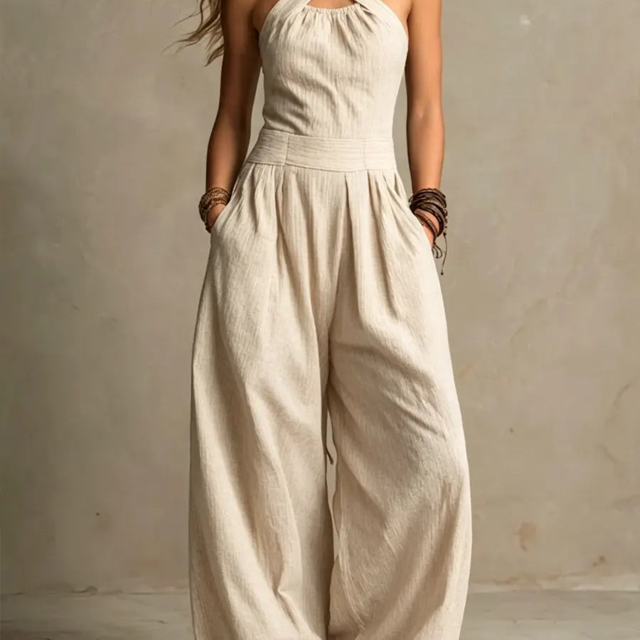 ADRIANA – Elegáns Overall, átlapolt nyakkivágással