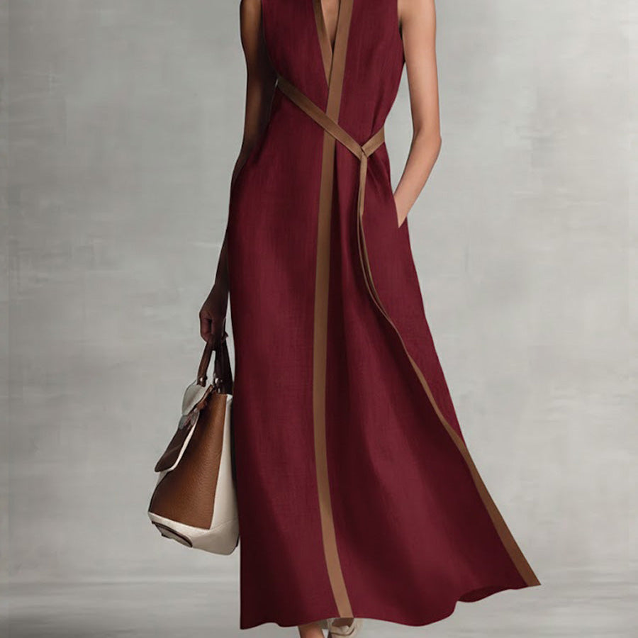 Harper - Sleeveless Wrap Maxi Dress