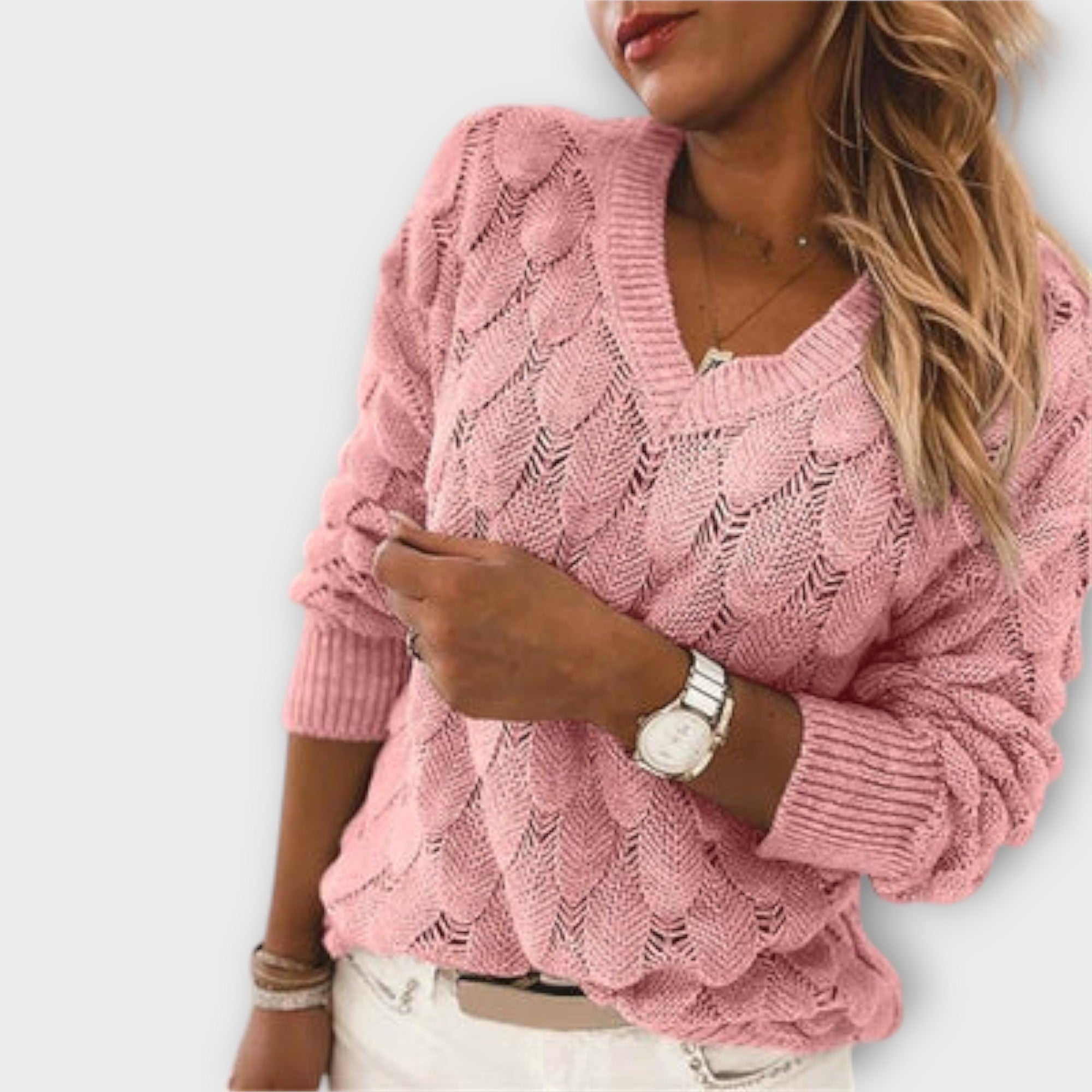 Noemier | Női V-nyakú elegáns pulóver
